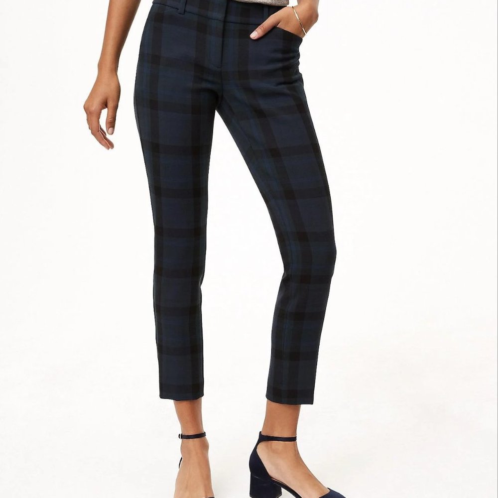 Size 4 plaid work pants Loft